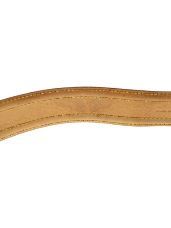 Louis Vuitton Picule Serie Leather Belt Gold Brown